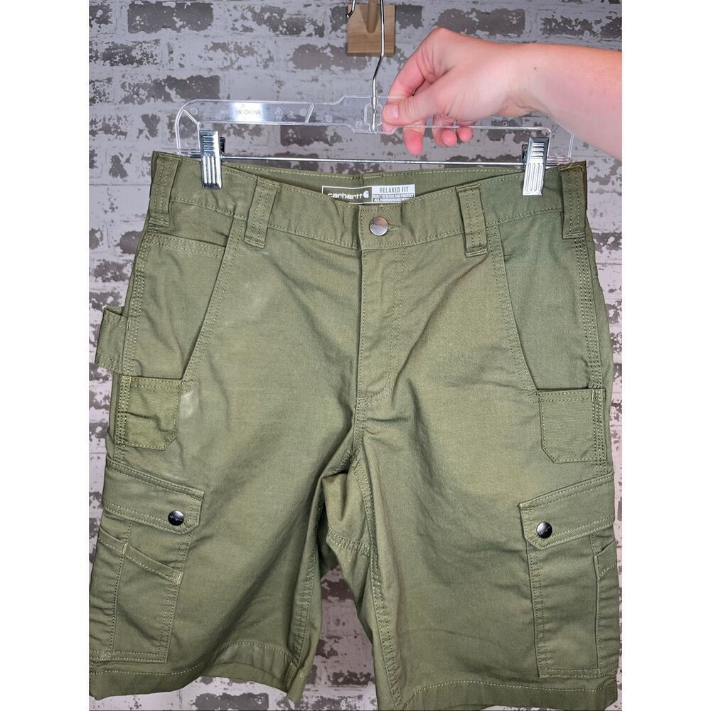Carhartt | mens army green cargo shorts relaxed fit